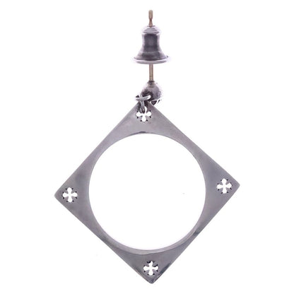 Chrome Hearts KH Square Kate Hudson Earrings Silver