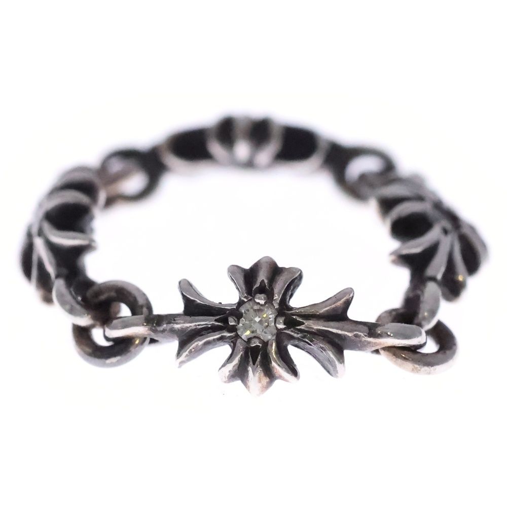 Chrome Hearts Tny CH Pls Dia Tiny CH Plus Diamond Ring Silver — view 3