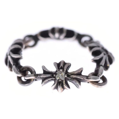 Chrome Hearts Tny CH Pls Dia Tiny CH Plus Diamond Ring Silver — view 3