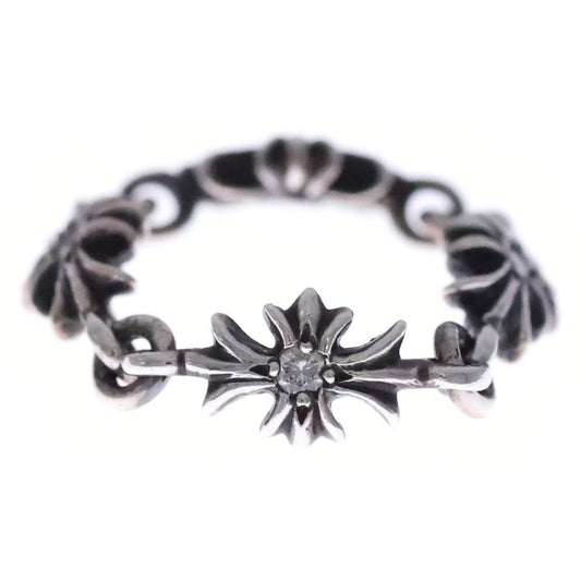 Chrome Hearts Tny CH Pls Dia Tiny CH Plus Diamond Ring Silver
