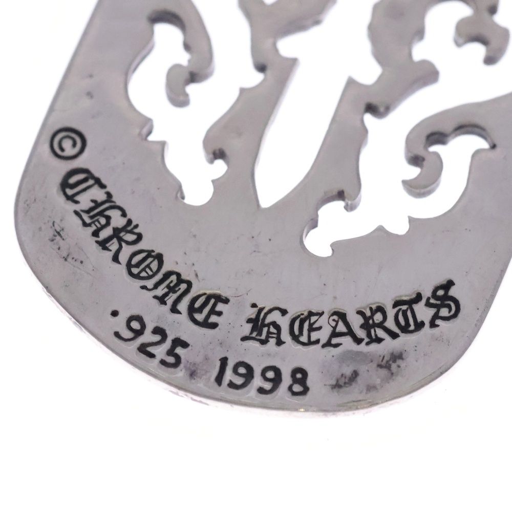 Chrome Hearts Vintage D Tag Lrg Dagger Cutout Dog Tag Large Pendant Top Silver — view 5