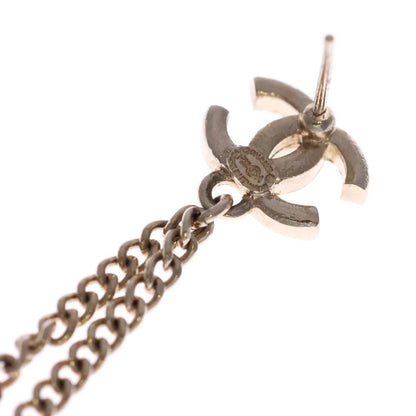 Chanel CC Star Line Stone CC Logo Earrings Gold — view 5
