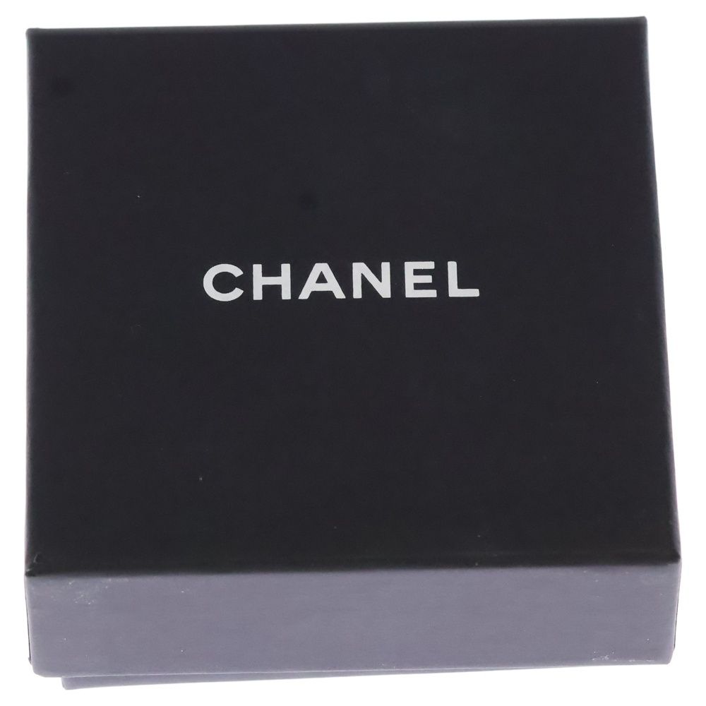 Chanel CC Logo Line Stone Earrings Black Gold — view 6