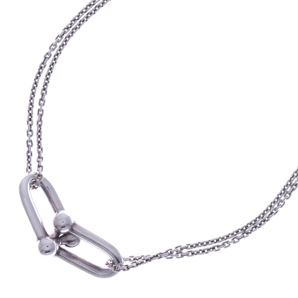 Tiffany & Co Large Double Link Necklace Pendant Chain 925 Sterling Silver