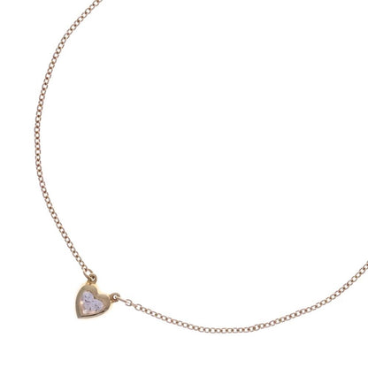 Tiffany & Co by the Yard Heart Diamond Necklace Pendant Chain Gold
