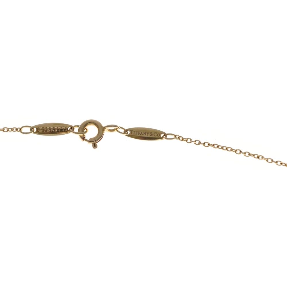 Tiffany & Co by the Yard Heart Diamond Necklace Pendant Chain Gold — view 5