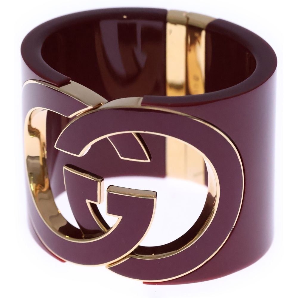 Gucci Interlocking Bangle Bracelet Red Gold