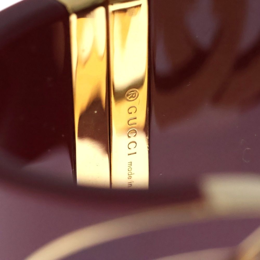 Gucci Interlocking Bangle Bracelet Red Gold — view 5