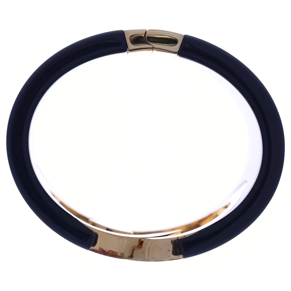 Gucci Interlocking Bangle Bracelet Blue Gold Plated — view 6