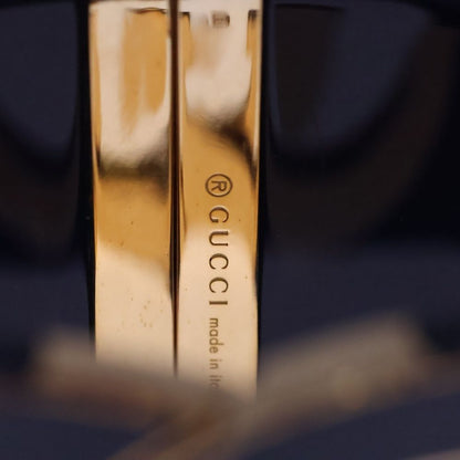 Gucci Interlocking Bangle Bracelet Blue Gold Plated — view 5