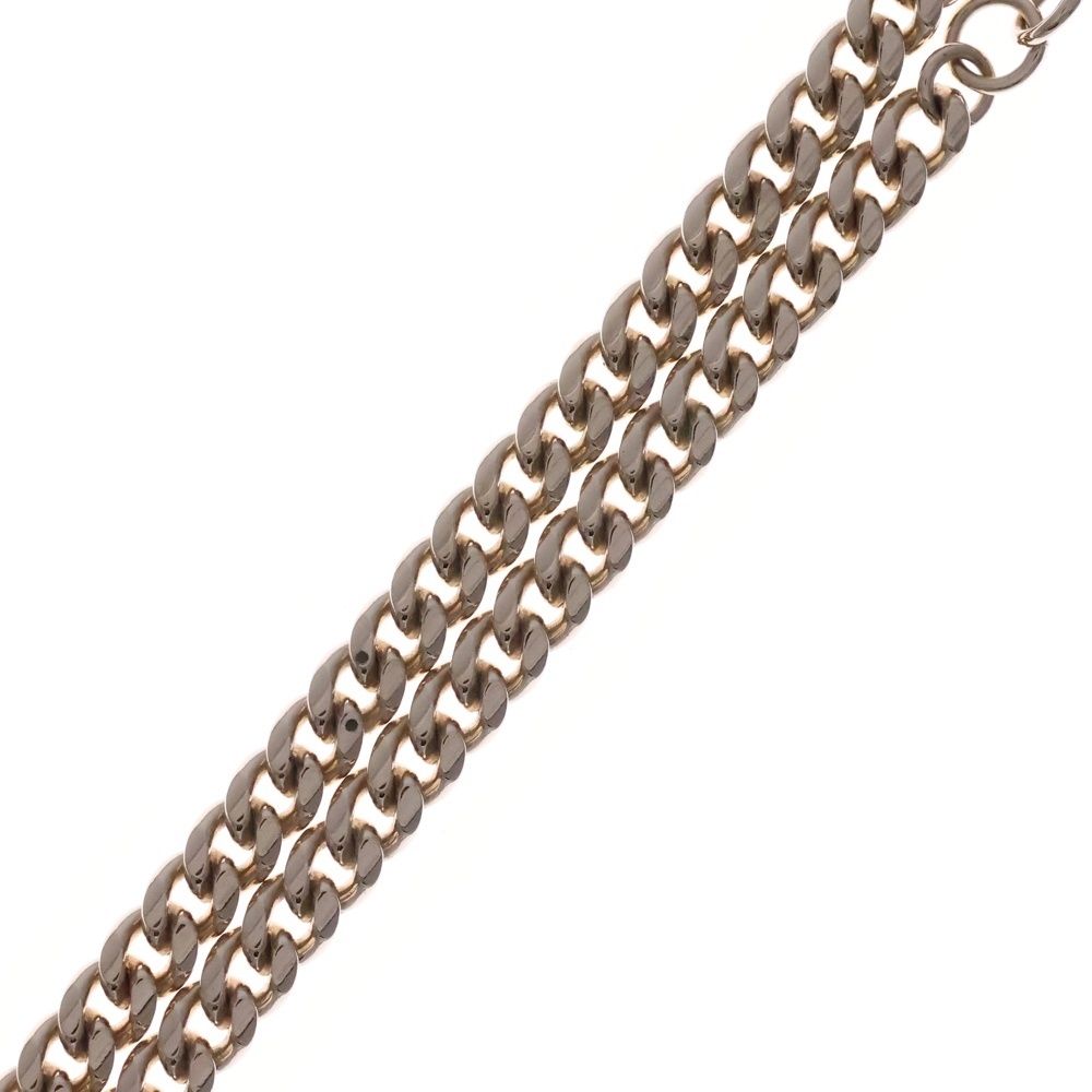 Chanel Heart Line Stone Logo Necklace Gold — view 4