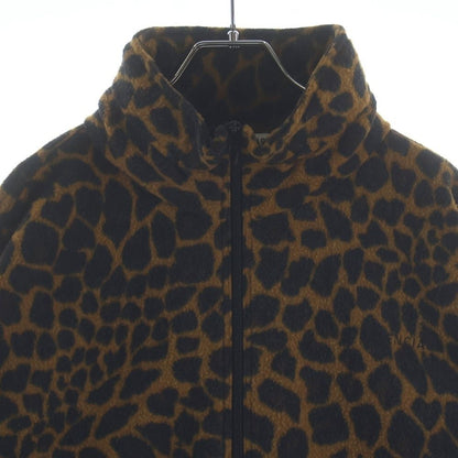 Balenciaga Leopard Print Oversize Fleece Jacket Brown — view 3