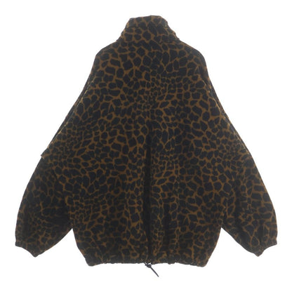 Balenciaga Leopard Print Oversize Fleece Jacket Brown — view 2