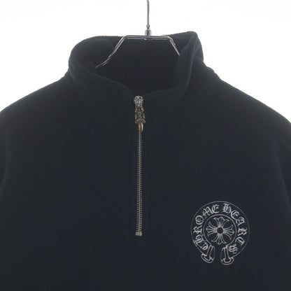 Chrome Hearts Ynot Muffinman Flc Hlf Horse Shoe Dagger Zip Half Zip Cropped — view 3
