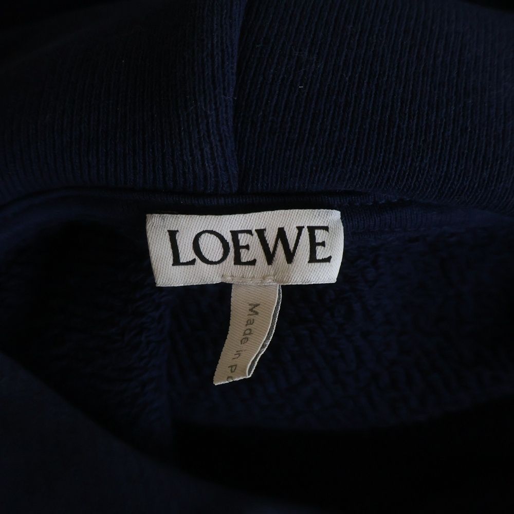Loewe Anagram Embossed Logo Sweatshirt Pullover Hoodie Navy — view 7