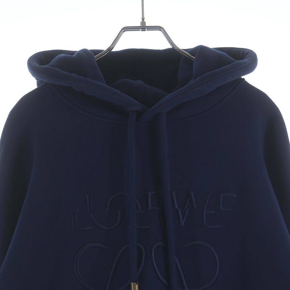 Loewe Anagram Embossed Logo Sweatshirt Pullover Hoodie Navy — view 3