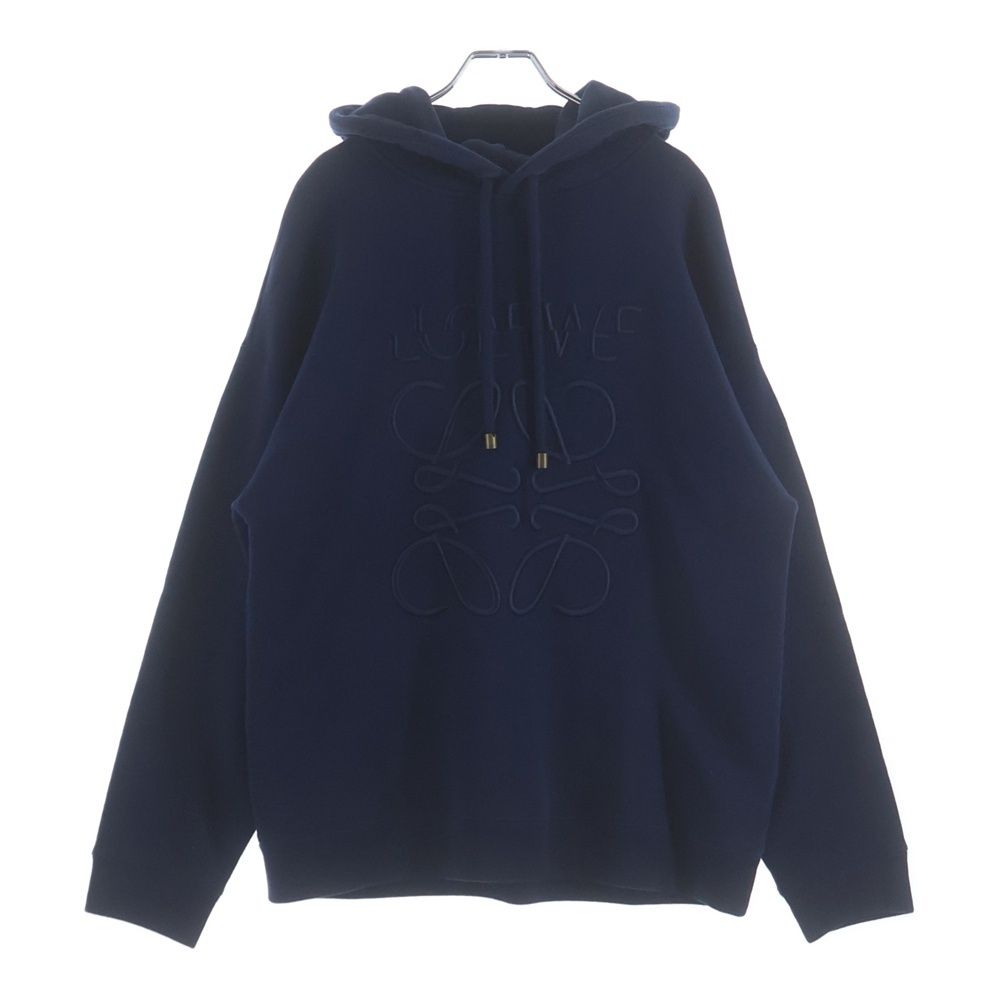 Loewe Anagram Embossed Logo Sweatshirt Pullover Hoodie Navy