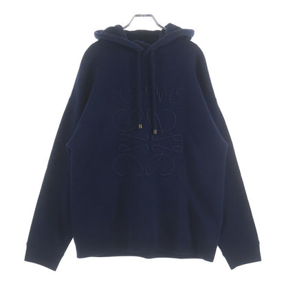 Loewe Anagram Embossed Logo Sweatshirt Pullover Hoodie Navy