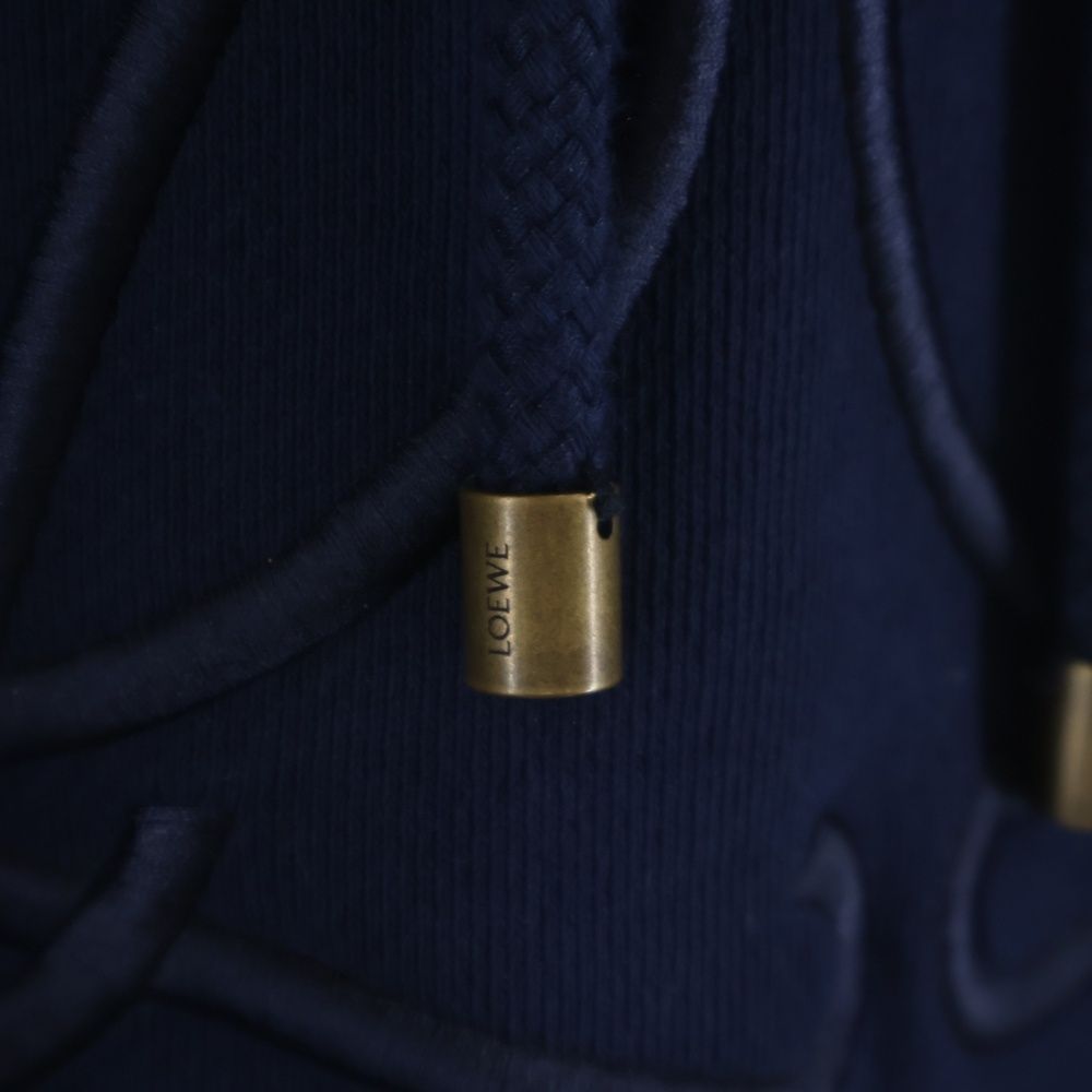 Loewe Anagram Embossed Logo Sweatshirt Pullover Hoodie Navy — view 6