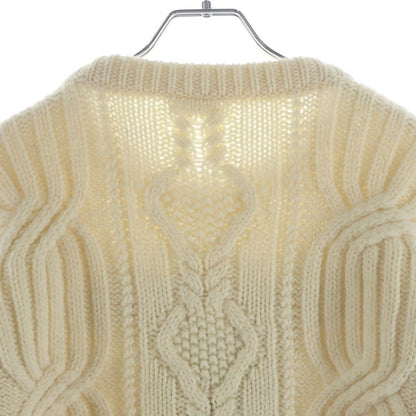 Celine Triomphe Logo Crew Neck Knit Sweater Ivory — view 4