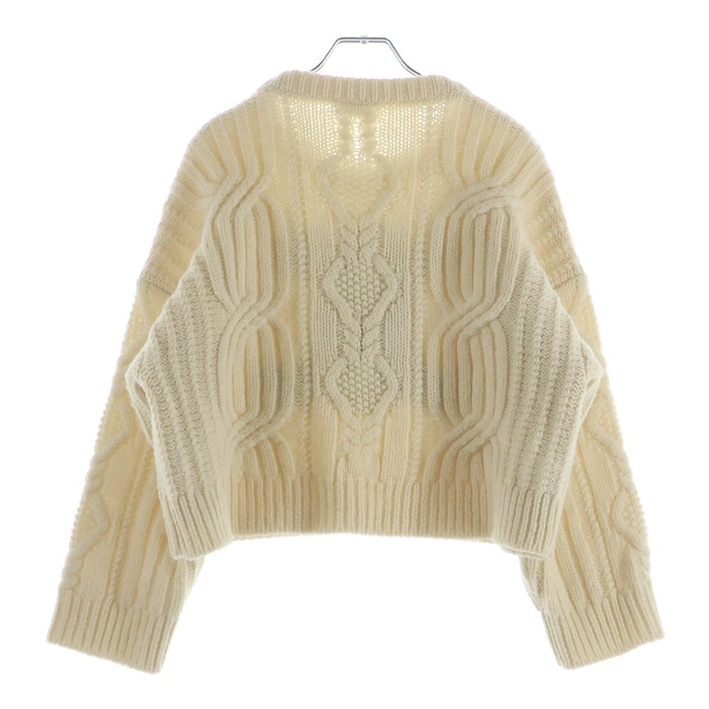 Celine Triomphe Logo Crew Neck Knit Sweater Ivory — view 2