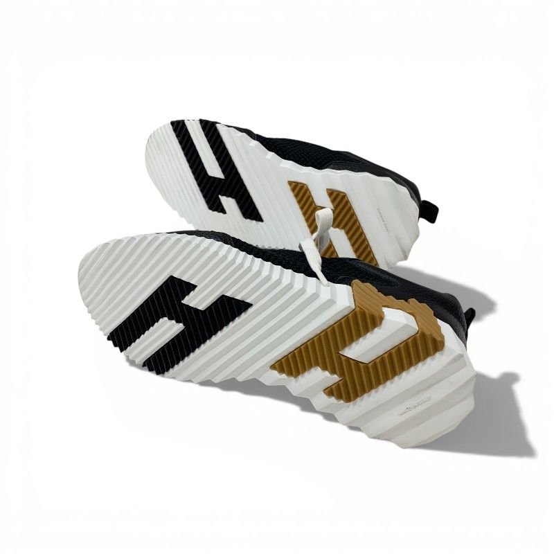 Hermes Bouncing Sneakers Shoes Leather Fabric Black Brown Mesh — view 6