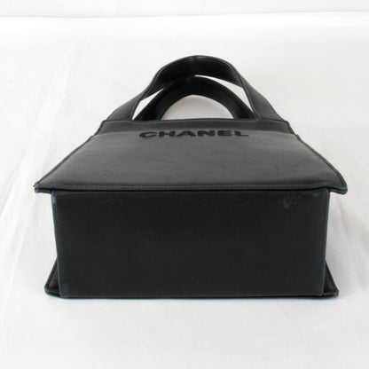 Chanel Price Logo Lambskin Gold Handbag Leather Black — view 5