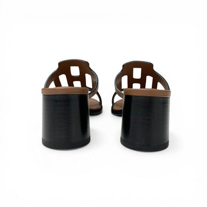Hermes Sandals Shoes Leather Brown Mules — view 5