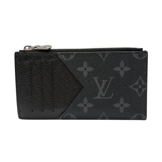 Louis Vuitton LV Coin Card Holder IC Taiga Leather Monogram Eclipse Canvas Case