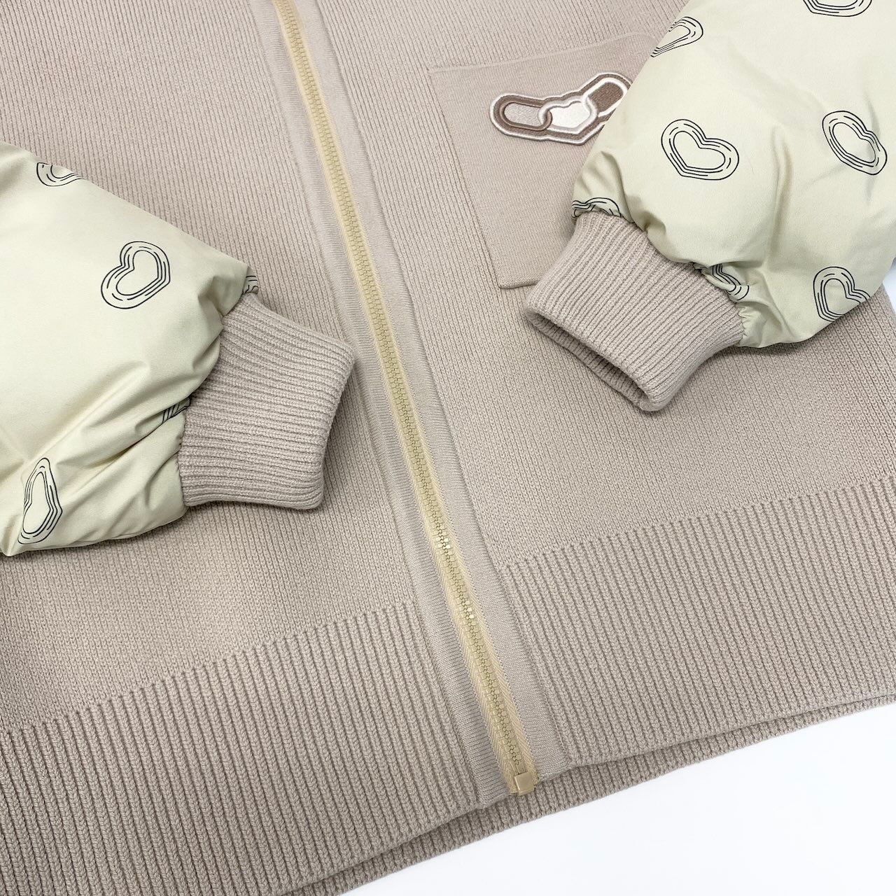 Hermes 24 Kaleidoscope Effect Zip Jacket 2-Way 38 Beige — view 6
