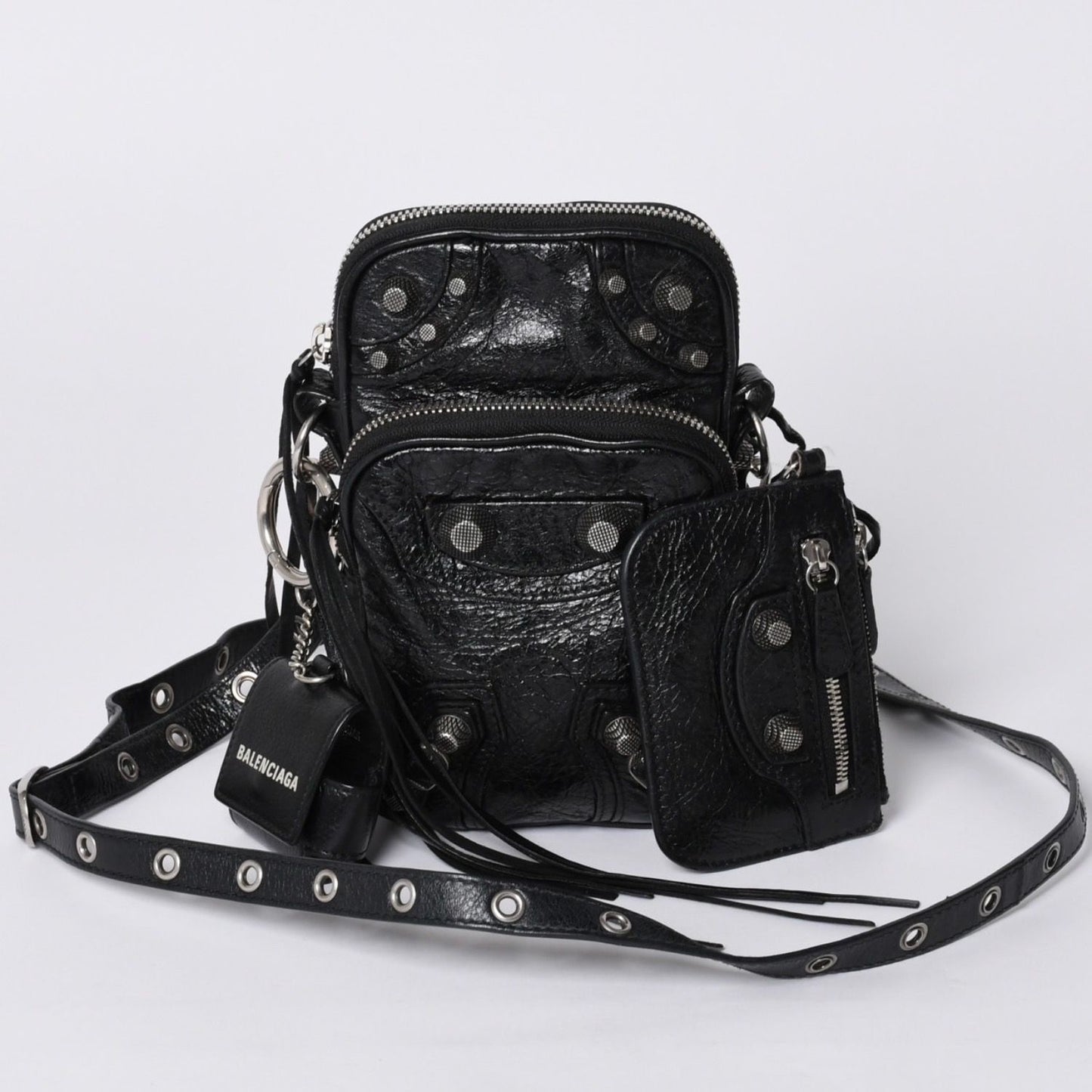 Balenciaga le Cagole Shoulder Bag Black Silver