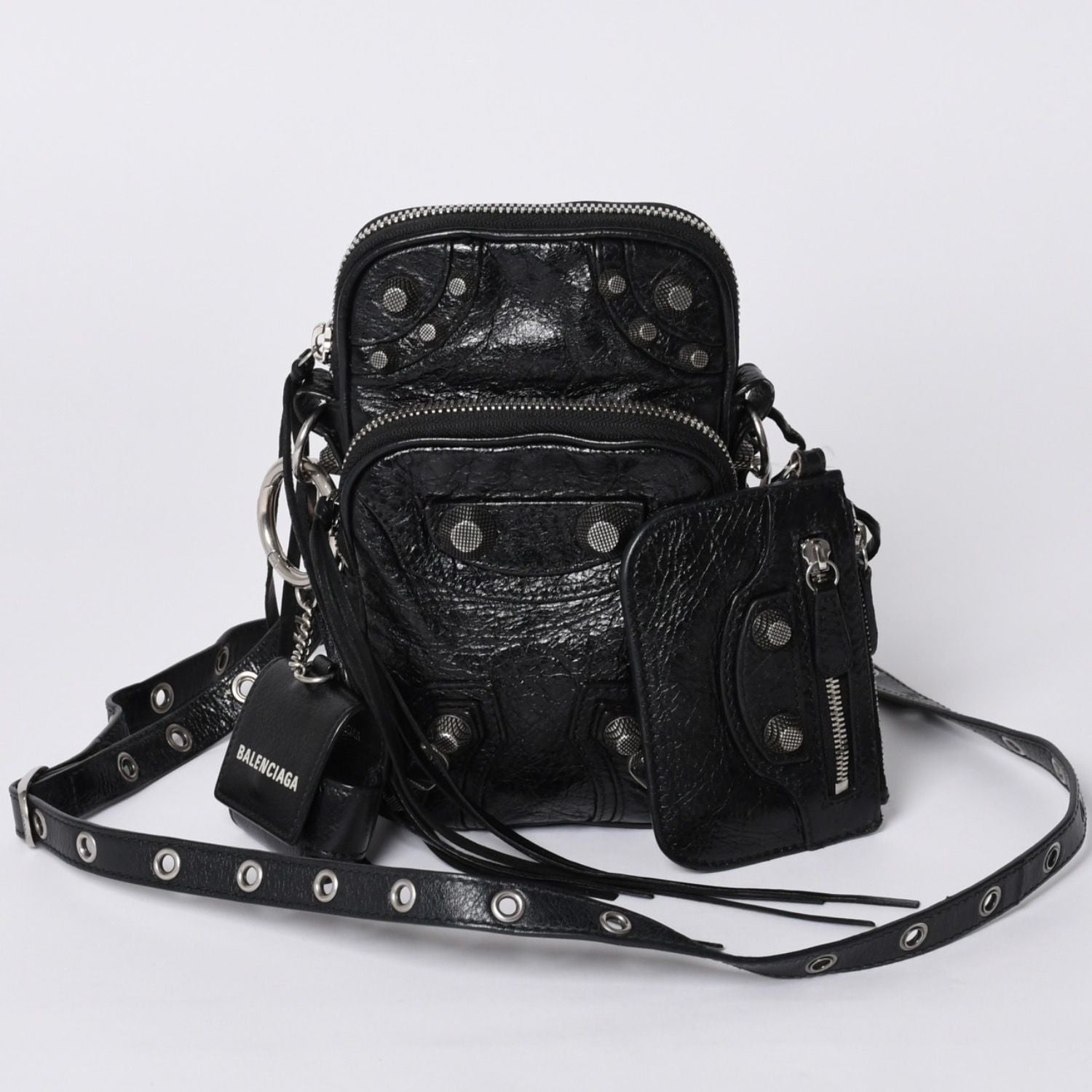 Balenciaga le Cagole Shoulder Bag Black Silver