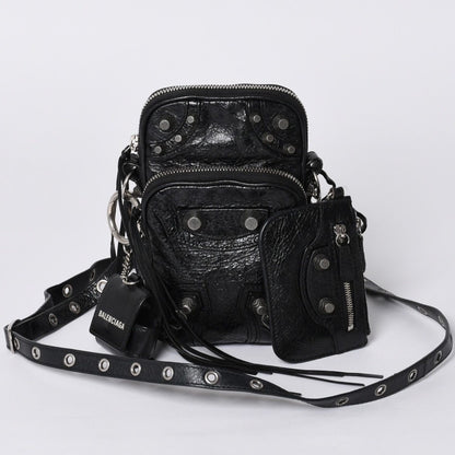 Balenciaga le Cagole Shoulder Bag Black Silver