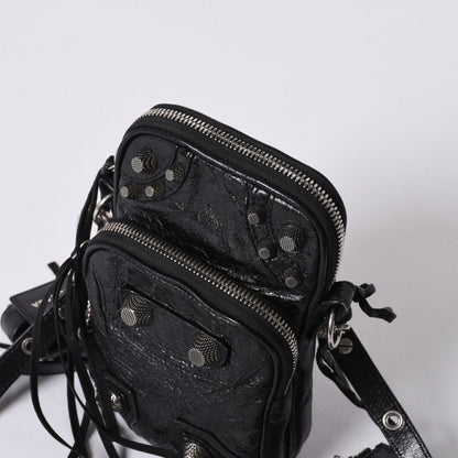 Balenciaga le Cagole Shoulder Bag Black Silver — view 4