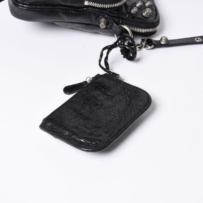 Balenciaga le Cagole Shoulder Bag Black Silver — view 8
