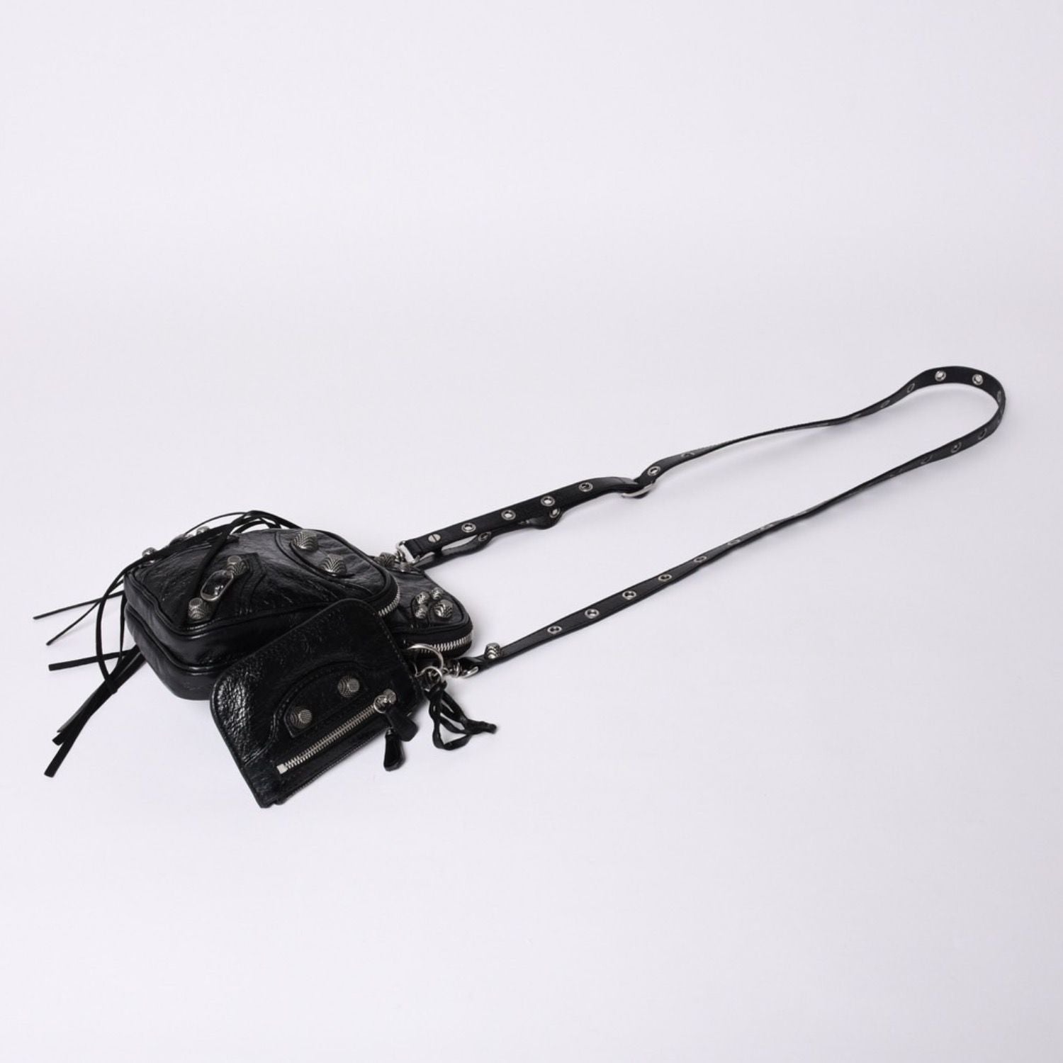 Balenciaga le Cagole Shoulder Bag Black Silver — view 5
