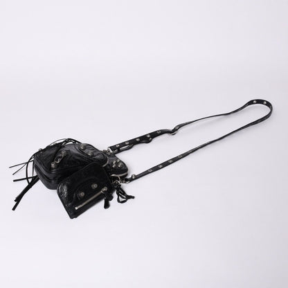 Balenciaga le Cagole Shoulder Bag Black Silver — view 5