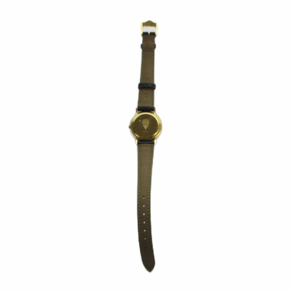 Gucci L Watch Quartz Black Dial Leather Gold — view 4