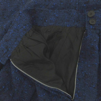 Saint Laurent Paris Era Tight Skirt Knee Length Wool 34 Blue Black — view 4