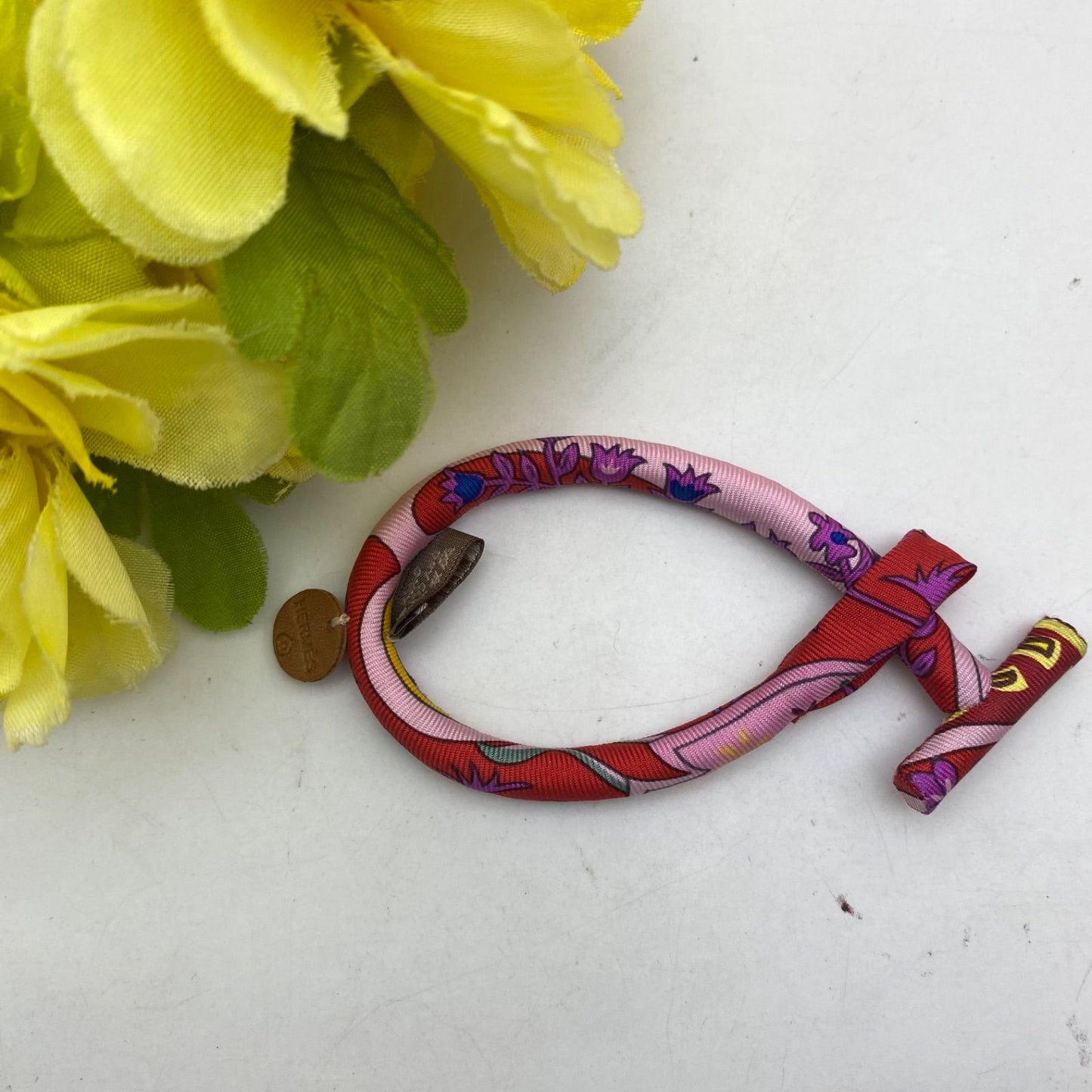 Hermes Bracelet Silk Pink Azap — view 2