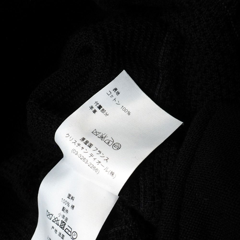 Dior Dress 42 Round Collar Cotton Knit Flower Corsage — view 9