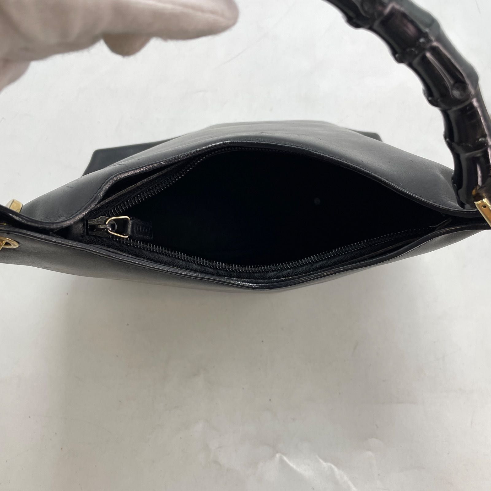 Gucci Handbag Shoulder Bamboo Leather Black Business — view 4