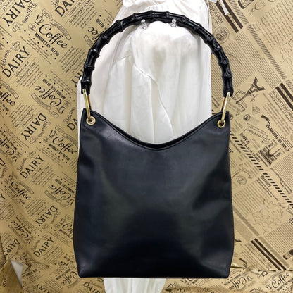 Gucci Handbag Shoulder Bamboo Leather Black Business — view 2