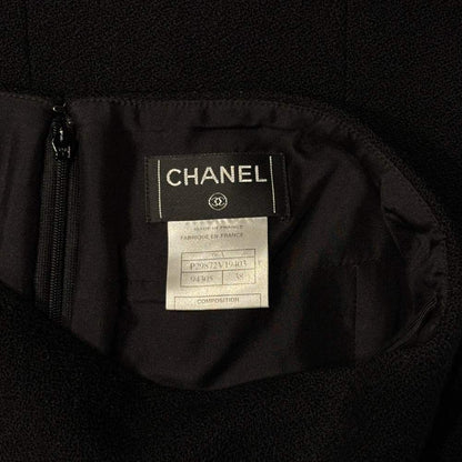 Chanel Skirt CC Logo Knee Length Black 38 — view 4