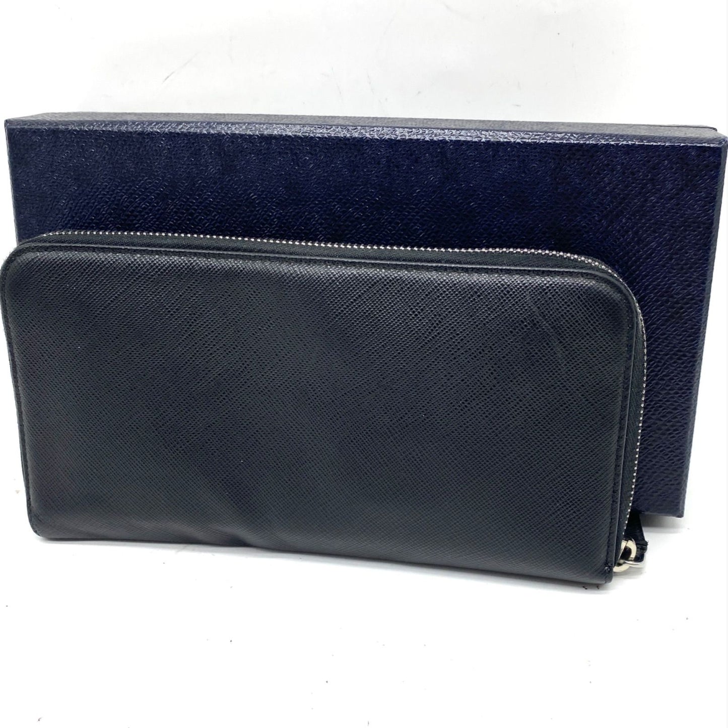 Prada Round Wallet Saffiano Black