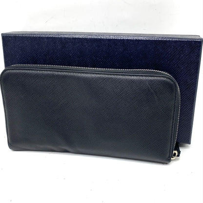 Prada Round Wallet Saffiano Black