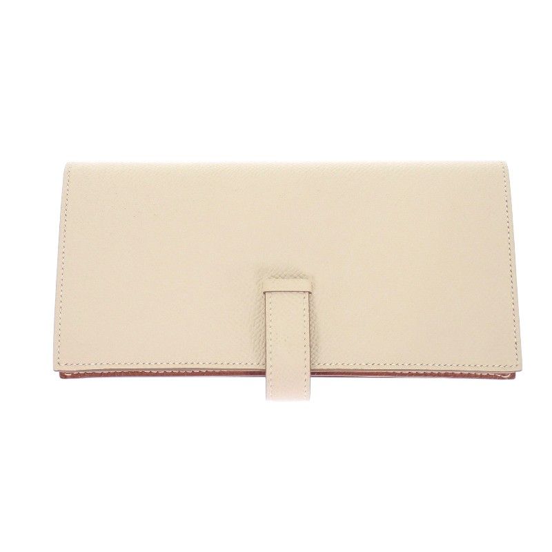 Hermes Bearn Souffle Verso Wallet Veau Epsom Nata Gold White Brown — view 7