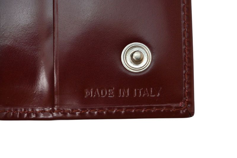 Prada Key Case Key Holder 6 Rows Leather Bordeaux Wine Red Log — view 5
