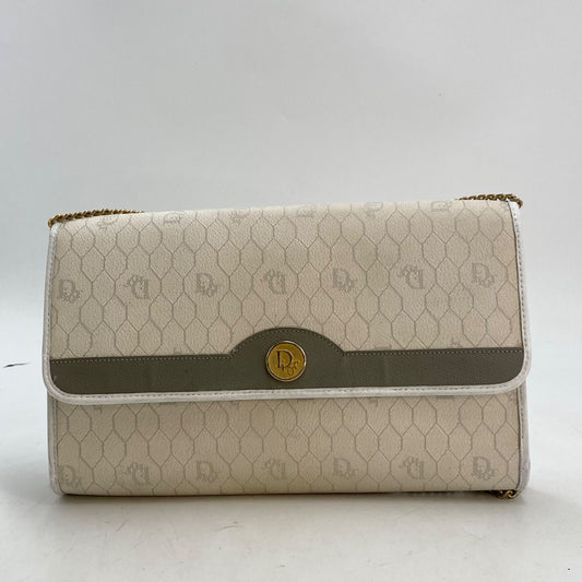 Dior Shoulder Bag Chain Trotter White Pochette