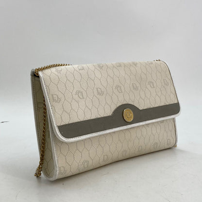Dior Shoulder Bag Chain Trotter White Pochette — view 3